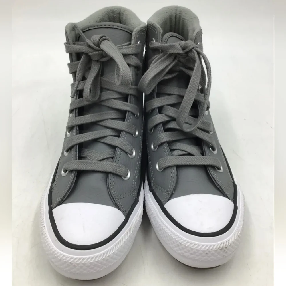 Converse Chuck Taylor Gray Leather High Top Tennis -Sz 5 men/Sz …